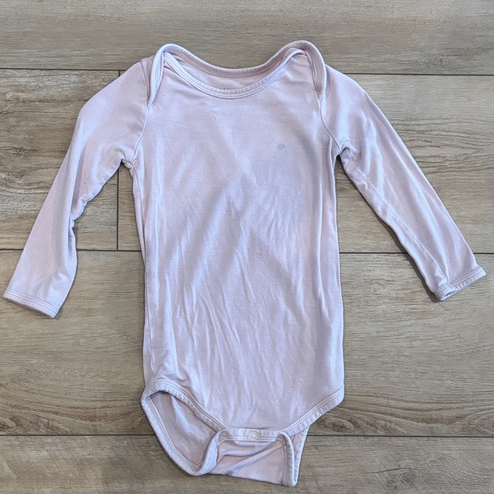 Pink Long Sleeve Baby Onesie
